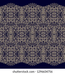Semaless vector border ornament, lace decor