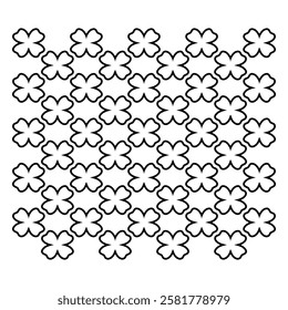 semanggi leaf line pattern, white 