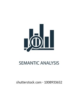 Semantic Analysis icon. Simple element illustration. Semantic Analysis symbol design from Artificial Intelligence collection. Can be used in web and mobile.