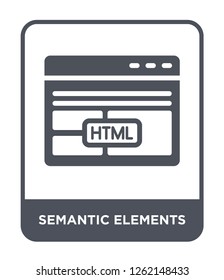 semantic elements icon vector on white background, semantic elements trendy filled icons from Technology collection, semantic elements simple element illustration