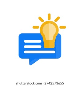 semantics language flat icon illustration