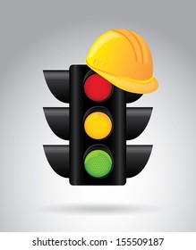 semaphore design over gray background vector illustration