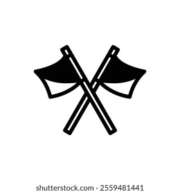 semaphore flag icon with glyph style