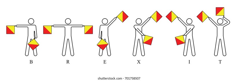 Semaphore flags spelling out Brexit, United Kingdom membership exit from the European Union resulting from the June 2016 referendum