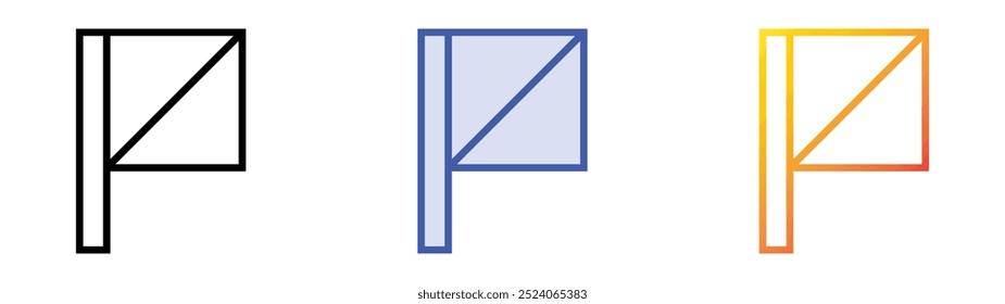 ícone de semáforo. Design de estilo linear, preenchimento azul e gradiente isolado em plano de fundo branco