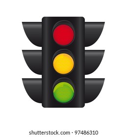 semaphore isolated over white background. vector illustration