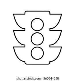 semaphore light traffic icon vector illustration design