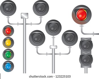 Semaphore signal traffic.Train lights.