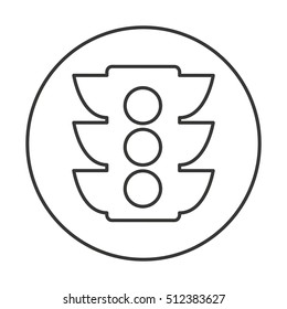 semaphore traffic isolated icon vector illustration, eps10