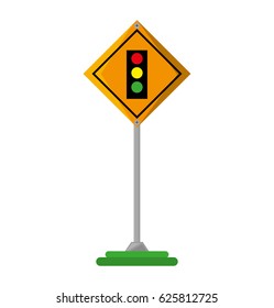 semaphore traffic light isolated icon