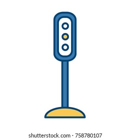 Semaphore traffic lights icon vector illustration graphic design