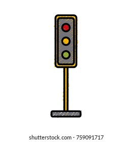 Semaphore traffic lights icon vector illustration graphic design
