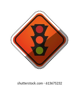 semaphore traffic lights warning sign