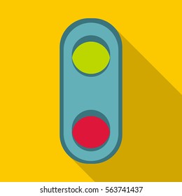 Semaphore trafficl ight icon. Flat illustration of semaphore traffic light vector icon for web design