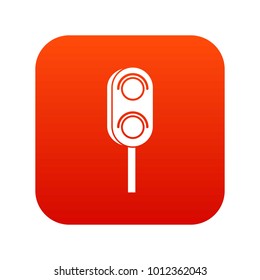 Semaphore trafficlight icon digital red for any design isolated on white vector illustration