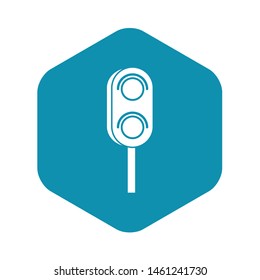 Semaphore trafficlight icon. Simple illustration of semaphore vector icon for web design