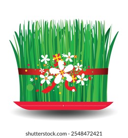 Semeni. Happy Novruz Concept. Vector Illustration.