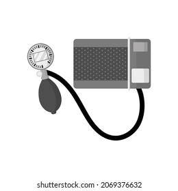Semi automatic Sphygmomanometer with a stethoscope for measuring blood pressure. Medical concept.