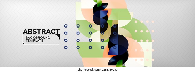 Semi cicrle geometric backgrounds on grey, modern geometric pattern design. Vector business or technology presentation design template, brochure or flyer pattern, or geometric web banner