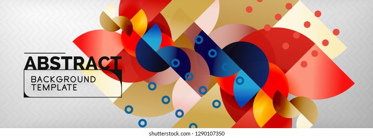 Semi cicrle geometric backgrounds on grey, modern geometric pattern design. Vector business or technology presentation design template, brochure or flyer pattern, or geometric web banner