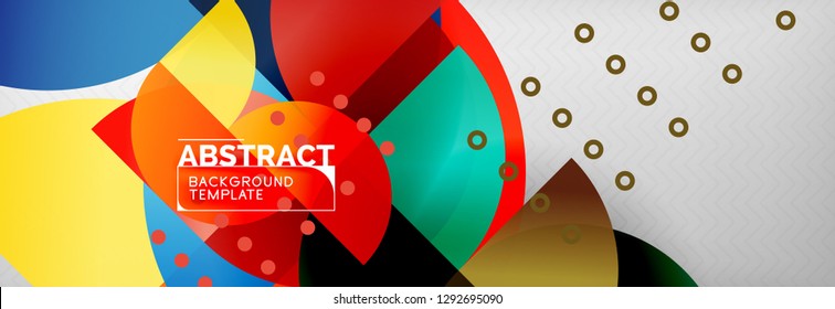 Semi cicrle geometric backgrounds on grey, modern geometric pattern design. Vector business or technology presentation design template, brochure or flyer pattern, or geometric web banner