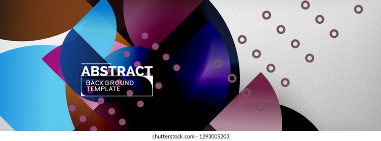 Semi cicrle geometric backgrounds on grey, modern geometric pattern design. Vector business or technology presentation design template, brochure or flyer pattern, or geometric web banner