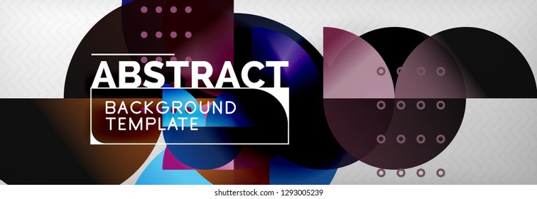 Semi cicrle geometric backgrounds on grey, modern geometric pattern design. Vector business or technology presentation design template, brochure or flyer pattern, or geometric web banner