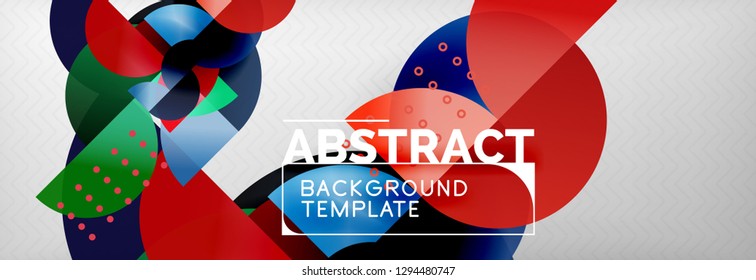 Semi cicrle geometric backgrounds on grey, modern geometric pattern design. Vector business or technology presentation design template, brochure or flyer pattern, or geometric web banner