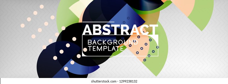 Semi cicrle geometric backgrounds on grey, modern geometric pattern design. Vector business or technology presentation design template, brochure or flyer pattern, or geometric web banner