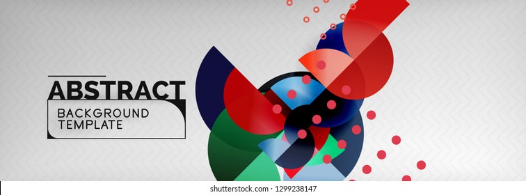 Semi cicrle geometric backgrounds on grey, modern geometric pattern design. Vector business or technology presentation design template, brochure or flyer pattern, or geometric web banner