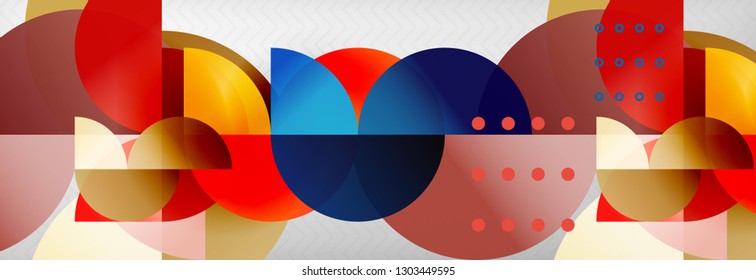 Semi cicrle geometric backgrounds on grey, modern geometric pattern design. Vector business or technology presentation design template, brochure or flyer pattern, or geometric web banner