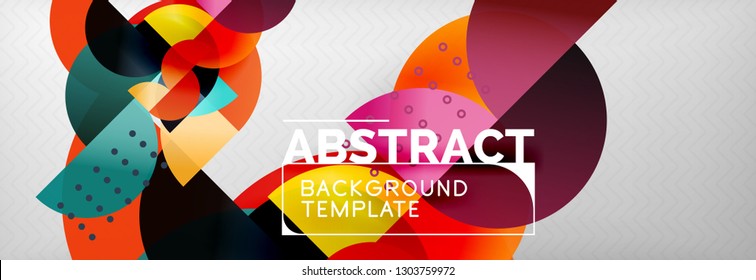 Semi cicrle geometric backgrounds on grey, modern geometric pattern design. Vector business or technology presentation design template, brochure or flyer pattern, or geometric web banner