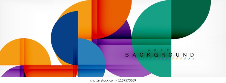 Fondo abstracto semicírculo, diseño geométrico moderno. Plantilla de diseño de presentación de vocabulario o tecnología, patrón de folleto o volante, o banner web geométrico