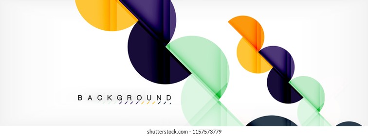 Semi circle abstract background, modern geometric pattern design. Vector business or technology presentation design template, brochure or flyer pattern, or geometric web banner