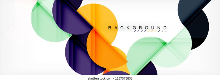 Semi circle abstract background, modern geometric pattern design. Vector business or technology presentation design template, brochure or flyer pattern, or geometric web banner