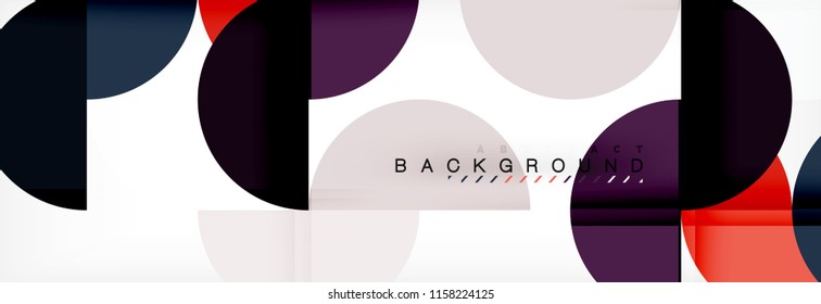 Abstrakter Halbkreis-Hintergrund, modernes geometrisches Muster-Design. Design-Vorlage für Vektorgrafik-Präsentationen, Broschüren oder Flyer-Muster oder geometrisches Webbanner
