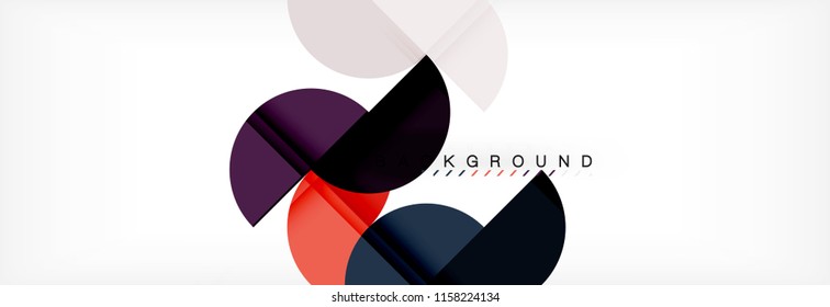 Abstrakter Halbkreis-Hintergrund, modernes geometrisches Muster-Design. Design-Vorlage für Vektorgrafik-Präsentationen, Broschüren oder Flyer-Muster oder geometrisches Webbanner