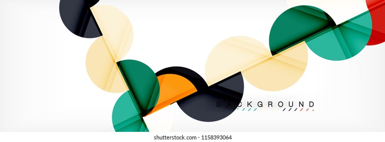 Semi circle abstract background, modern geometric pattern design. Vector business or technology presentation design template, brochure or flyer pattern, or geometric web banner