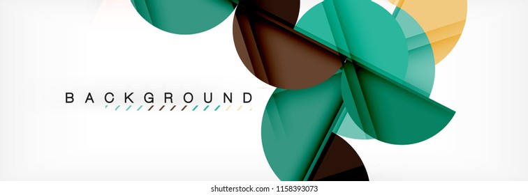 Semi circle abstract background, modern geometric pattern design. Vector business or technology presentation design template, brochure or flyer pattern, or geometric web banner