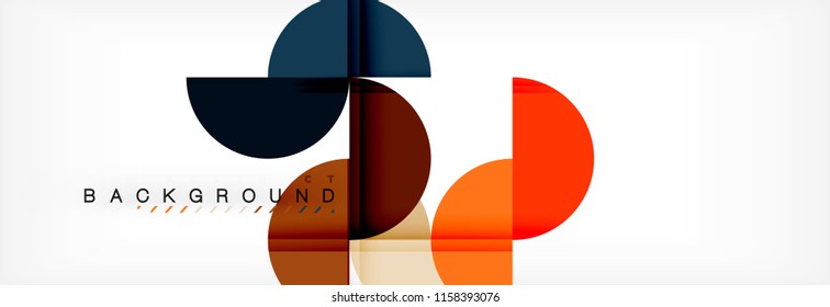 Semi circle abstract background, modern geometric pattern design. Vector business or technology presentation design template, brochure or flyer pattern, or geometric web banner