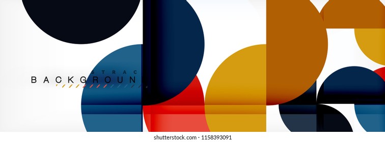 Semi circle abstract background, modern geometric pattern design. Vector business or technology presentation design template, brochure or flyer pattern, or geometric web banner