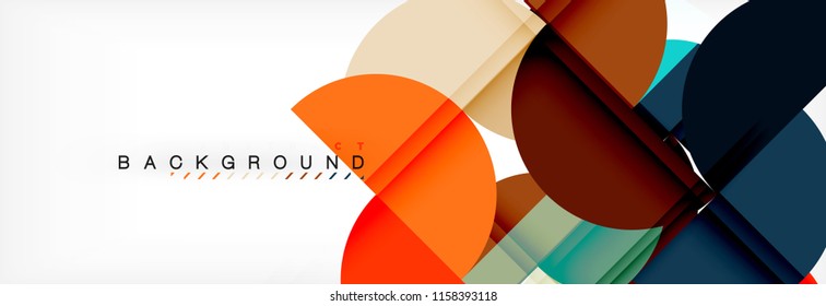 Semi circle abstract background, modern geometric pattern design. Vector business or technology presentation design template, brochure or flyer pattern, or geometric web banner