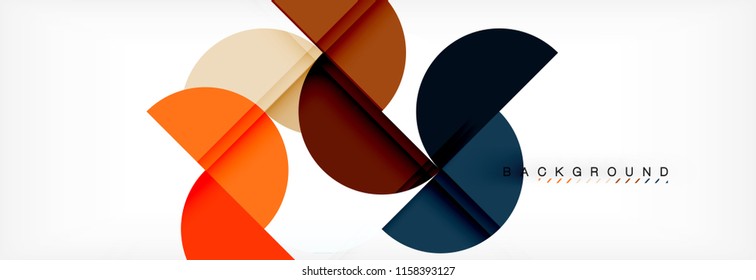 Semi circle abstract background, modern geometric pattern design. Vector business or technology presentation design template, brochure or flyer pattern, or geometric web banner