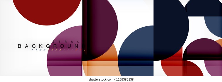 Fondo abstracto semicírculo, diseño geométrico moderno. Plantilla de diseño de presentación de vocabulario o tecnología, patrón de folleto o volante, o banner web geométrico