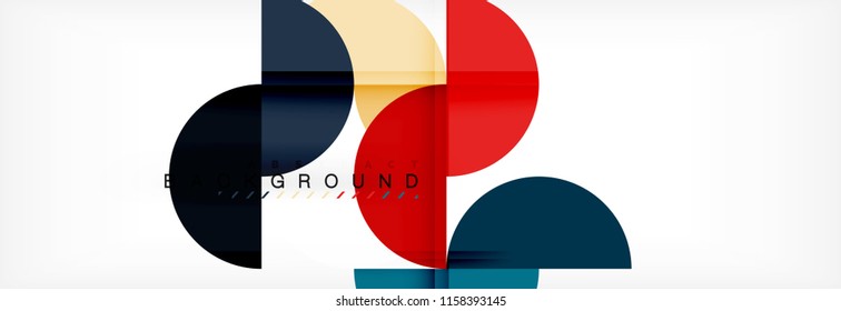 Fondo abstracto semicírculo, diseño geométrico moderno. Plantilla de diseño de presentación de vocabulario o tecnología, patrón de folleto o volante, o banner web geométrico