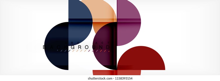 Fondo abstracto semicírculo, diseño geométrico moderno. Plantilla de diseño de presentación de vocabulario o tecnología, patrón de folleto o volante, o banner web geométrico