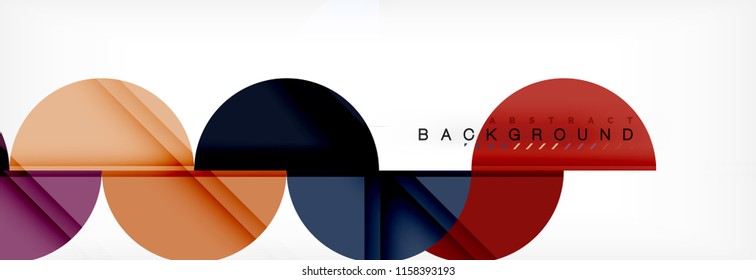 Semi circle abstract background, modern geometric pattern design. Vector business or technology presentation design template, brochure or flyer pattern, or geometric web banner