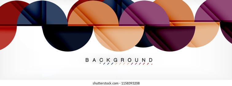Semi circle abstract background, modern geometric pattern design. Vector business or technology presentation design template, brochure or flyer pattern, or geometric web banner