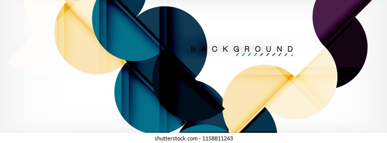 Fundo abstrato semicírculo, design de padrão geométrico moderno. Modelo de design de apresentação de tecnologia ou negócio de vetor, brochura ou padrão de folheto, ou banner web geométrico