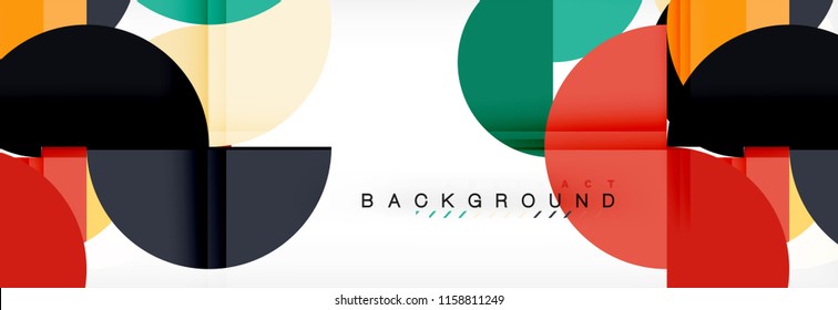 Abstrakter Halbkreis-Hintergrund, modernes geometrisches Muster-Design. Design-Vorlage für Vektorgrafik-Präsentationen, Broschüren oder Flyer-Muster oder geometrisches Webbanner